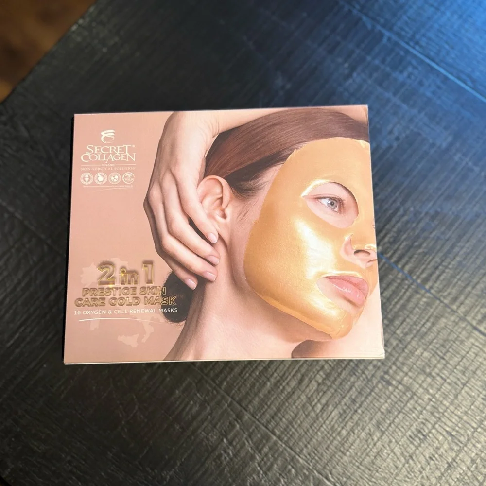 2 in 1 Prestige Skin Care Gold Mask | Oxygen Cell Renewal Masks Pack of 16